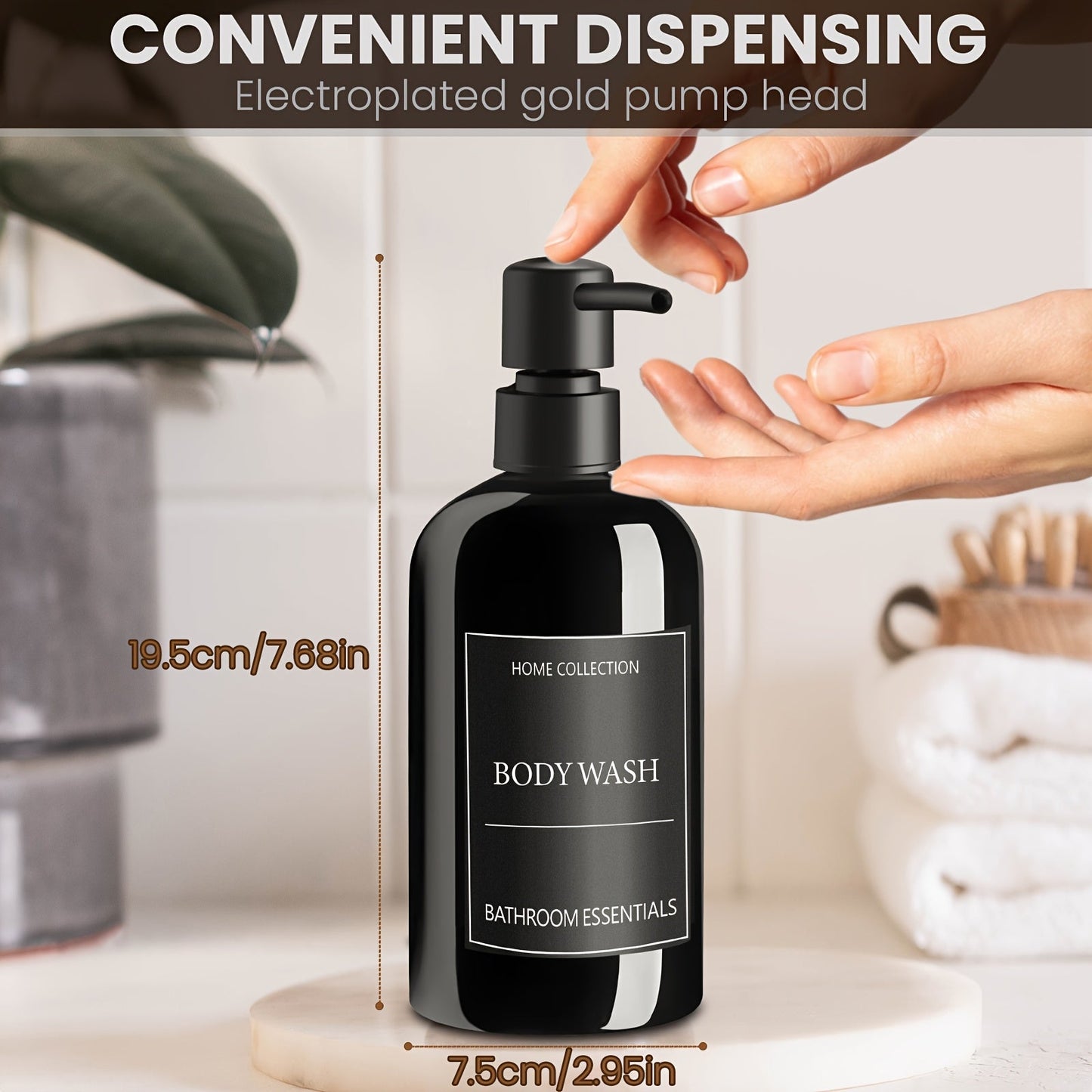 Elegant 3Piece Soap Dispenser Set Modern Bathroom Upgrade