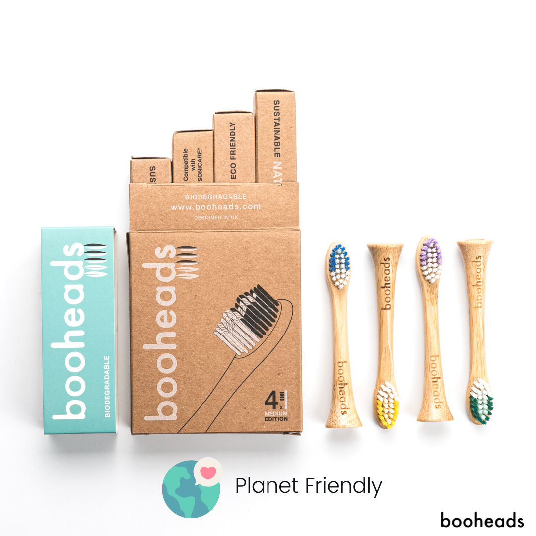Soniboo Bamboo Toothbrush Heads – 4PK, Sonicare® Compatible, Eco-Friendly