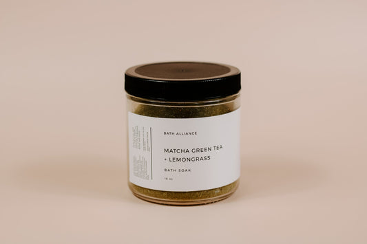 Matcha + Lemongrass Bath Soak – 16oz Rejuvenating Blend