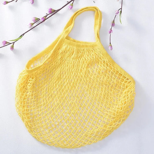 Reusable Organic Cotton Mesh Bag - Plastic Free Zero Waste Shopping