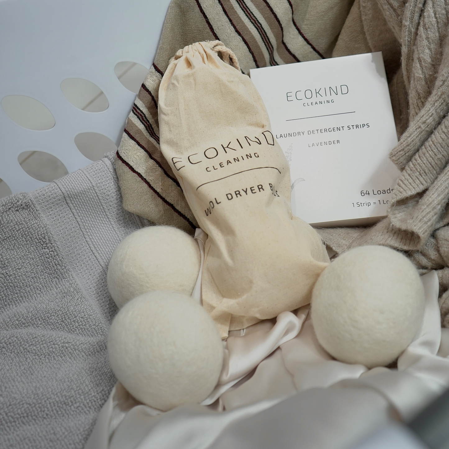 Laundry Essentials Kit – Strips + Wool Dryer Balls