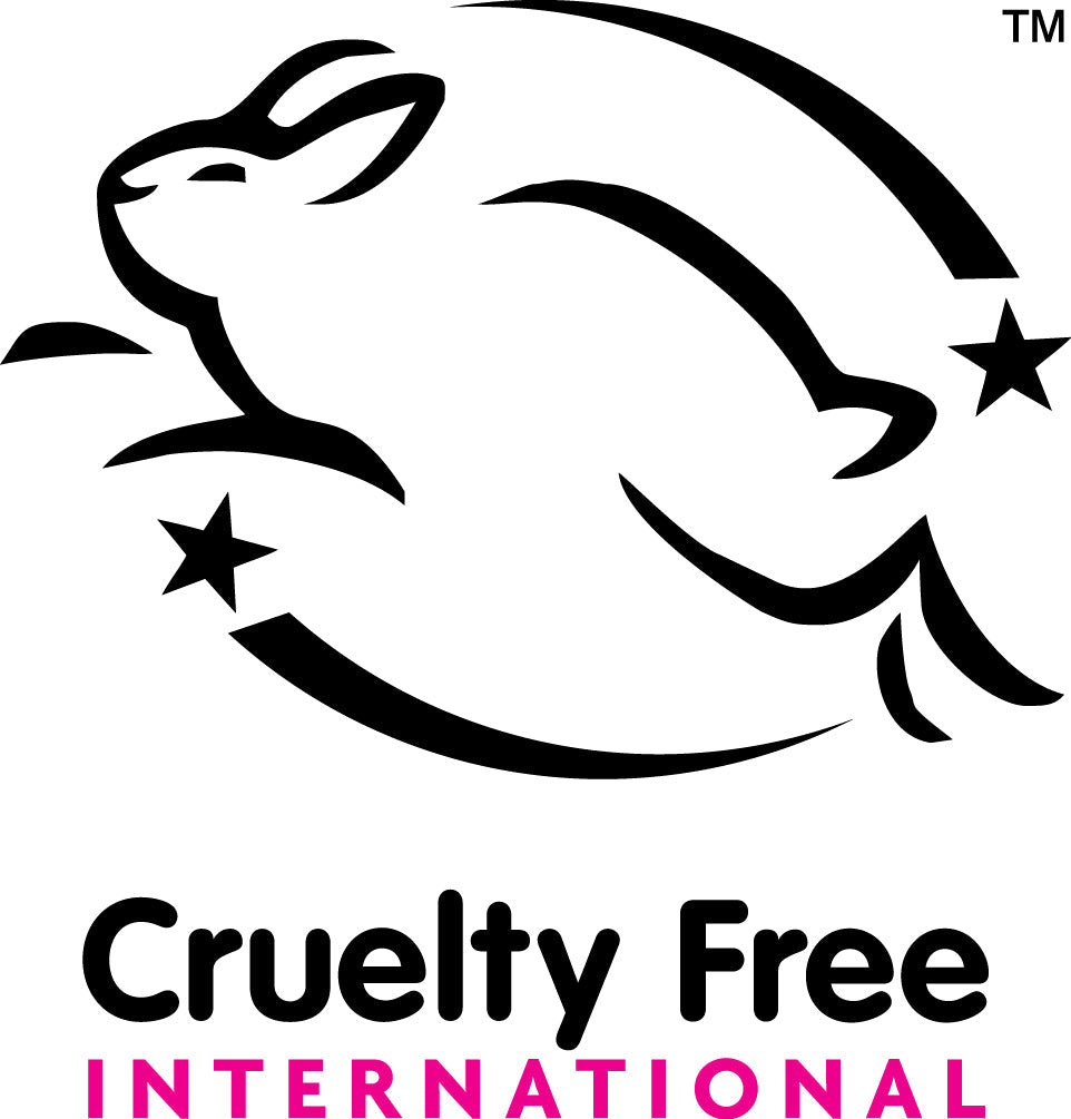 Cruelty Free International logo with a black rabbit silhouette on a white background