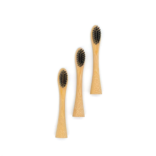 PearlBar bamboo toothbrush heads variety 3 pack in reusable box