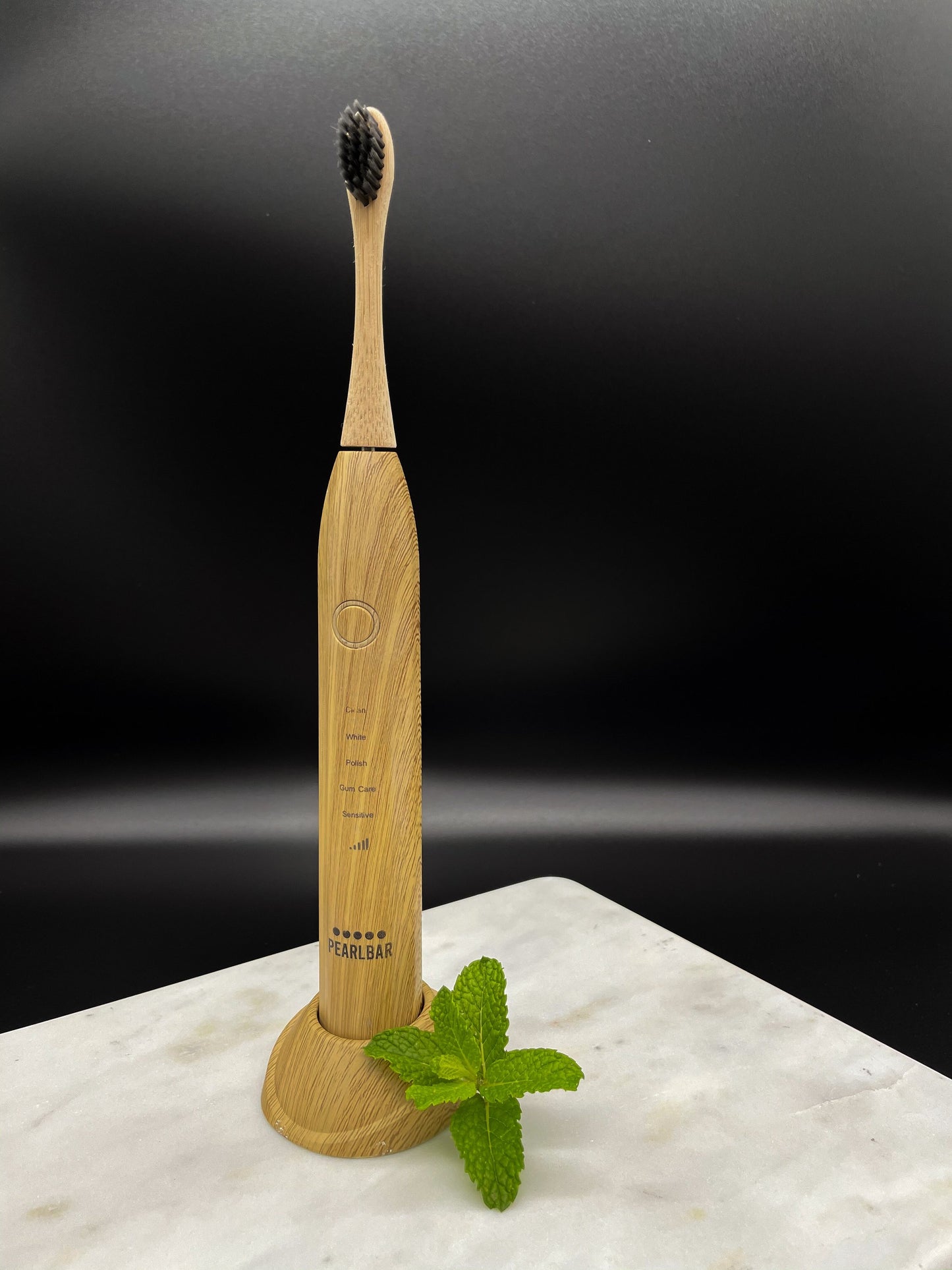 PearlBar Sonic Electric Toothbrush – Eco-Friendly with 3 Bamboo Heads
