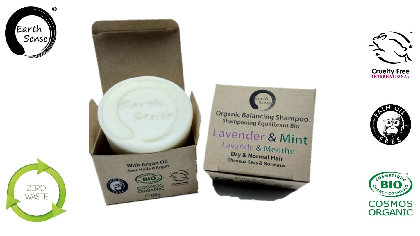 Organic Solid Shampoo Bar – Lavender & Mint for Dry Hair