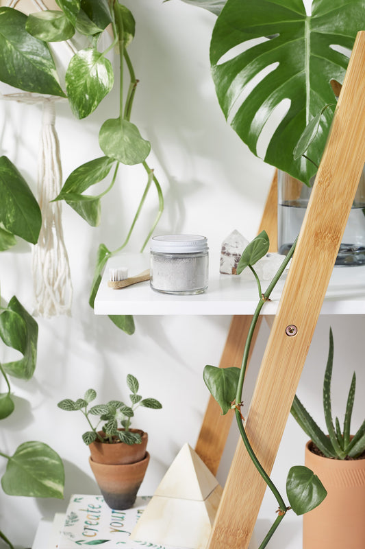 Plastic free natural whitening tooth powder zero waste