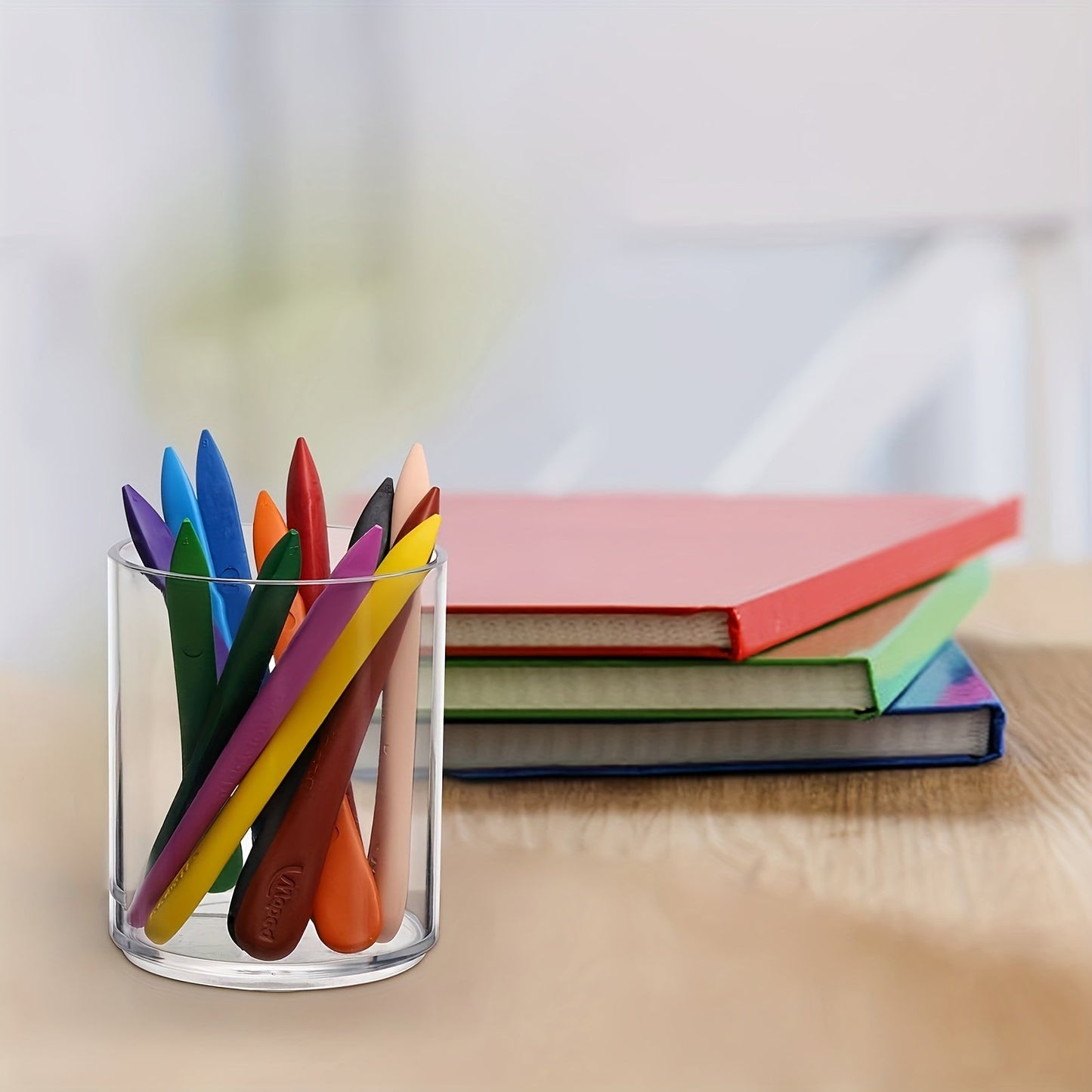 Clear Bathroom Canister Set – 3pc with Bamboo Lids