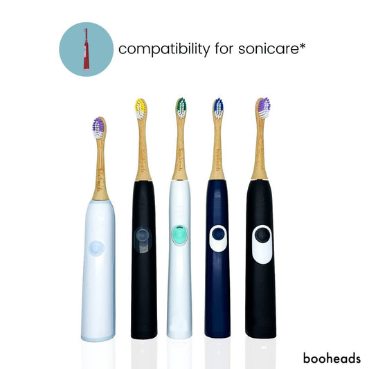 Eco-friendly electric toothbrush replacement heads biodegradable bamboo