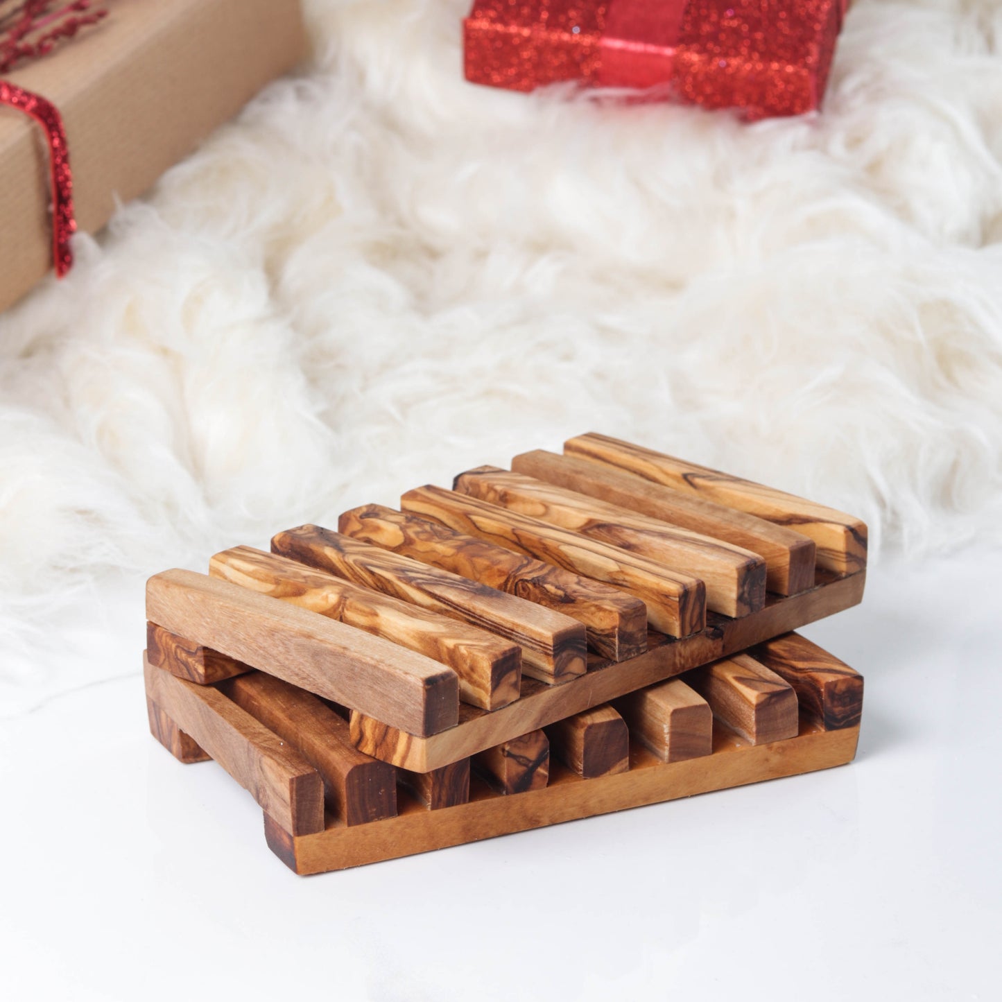 Handmade Soap Dish with 8 Bars – My Olive Wood Bath Treasure