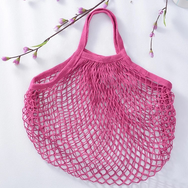 Organic Cotton Reusable Mesh Produce Bags – Set of 3