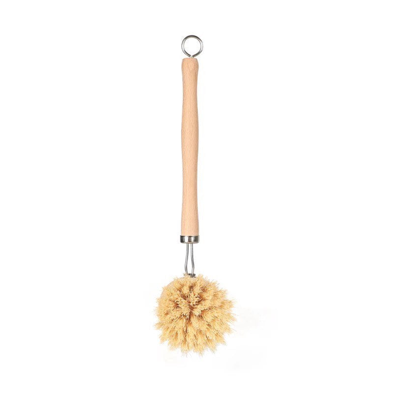 Bamboo Sisal Dish Brush - Zero Waste Kitchen Brush - Replaceable Sisal