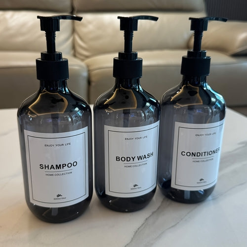 3Piece Refillable Bathroom Soap  Lotion Dispenser Set