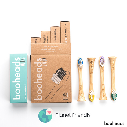 Soniboo Bamboo Toothbrush Heads – 4PK, Sonicare® Compatible, Eco-Friendly