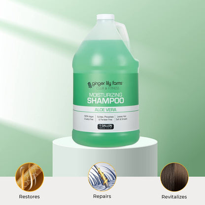 Club & Fitness Moisturizing Shampoo for All Hair Types, 100% Vegan & Cruelty-Free, Aloe Vera Scent, 1 Gallon (128 Fl Oz) Refill
