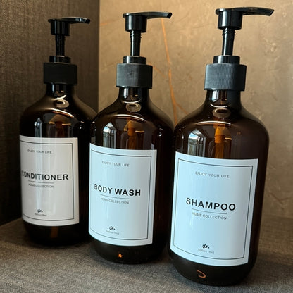 3Piece Refillable Bathroom Soap  Lotion Dispenser Set