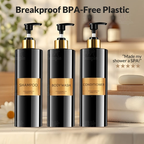 3Piece GAONLY Refillable Bathroom Soap Dispenser Set