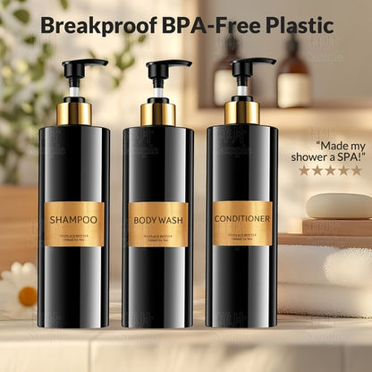 3Piece GAONLY Refillable Bathroom Soap Dispenser Set