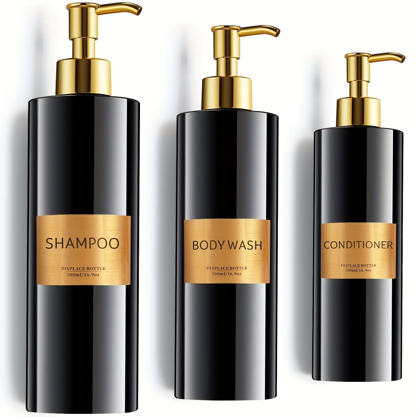 3Piece GAONLY Refillable Bathroom Soap Dispenser Set
