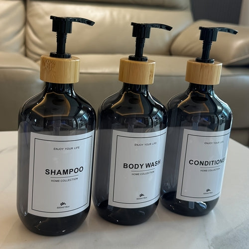 3Piece Refillable Bathroom Soap  Lotion Dispenser Set