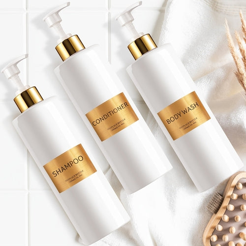 3Piece GAONLY Refillable Bathroom Soap Dispenser Set