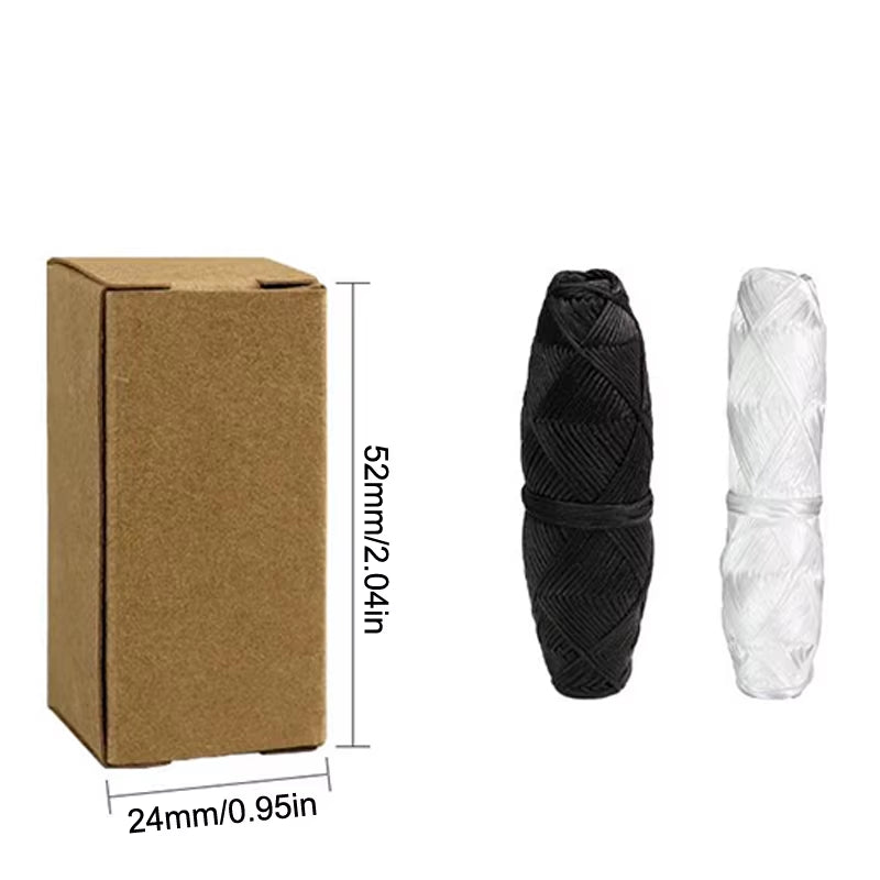 30M Vegan Biodegradable Bamboo Charcoal Dental Floss with Refillable Glass Holder Mint Flavored Tiny Floss