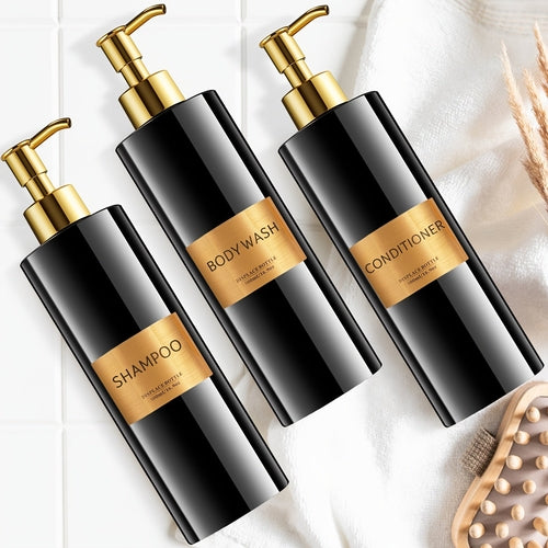 3Piece GAONLY Refillable Bathroom Soap Dispenser Set