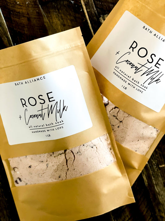 Rose + Coconut Milk Bath Soak Refill – Natural Refill Pack