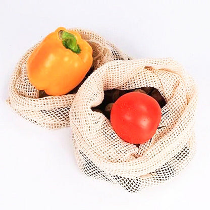 Reusable Organic Cotton Mesh Produce Bag - Zero Waste Plastic Free