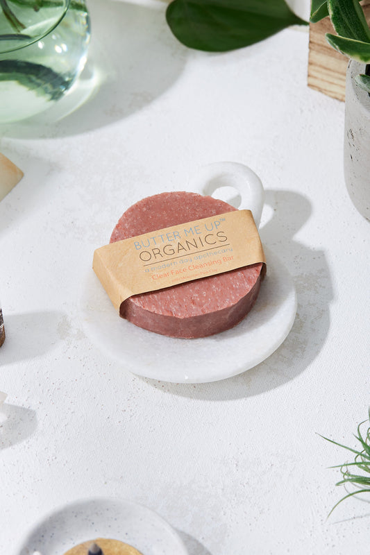 Organic Rose Clay Facial Bar – Gentle Cleanser for Glowing Skin