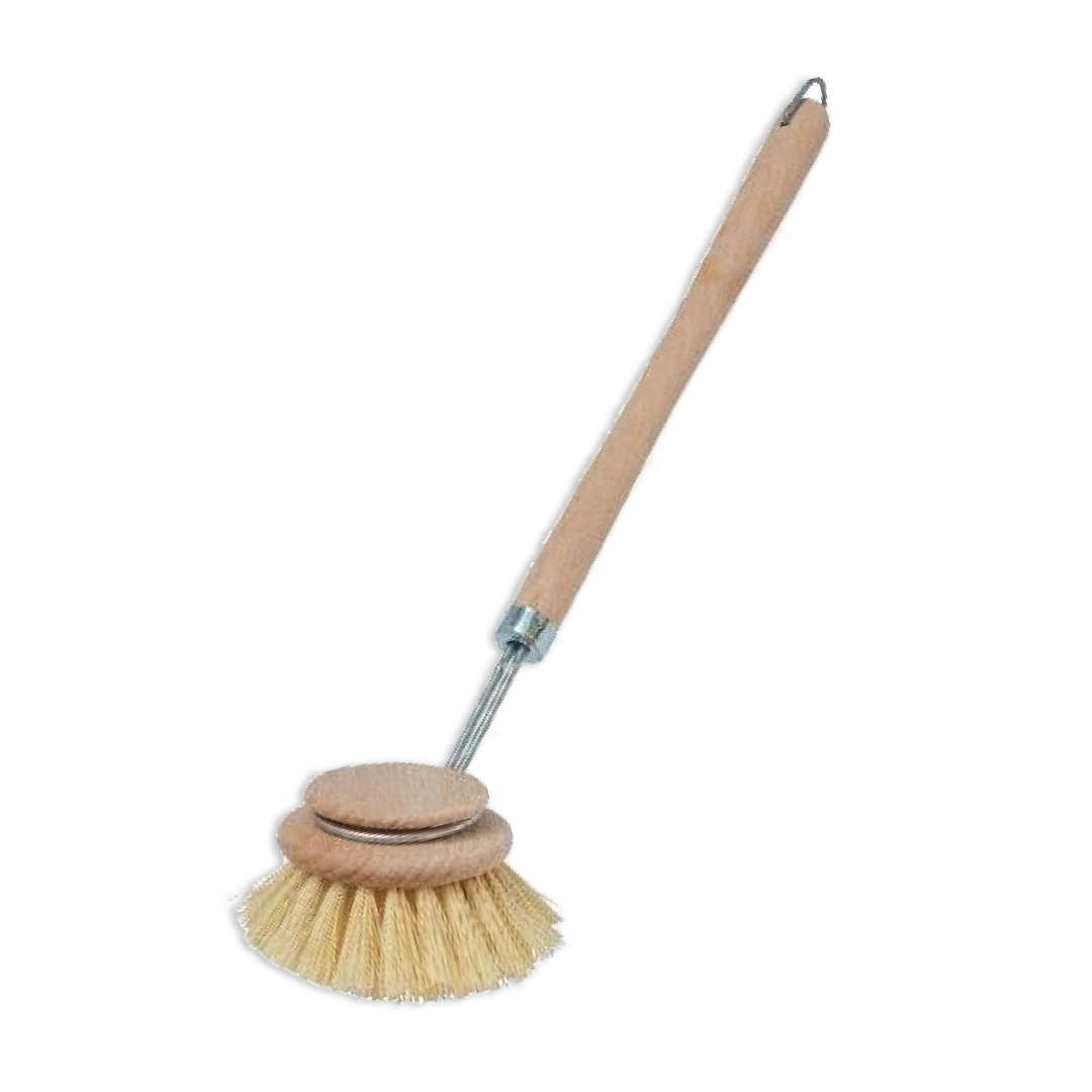 Wooden dish brush with sisal bristles eco friendly