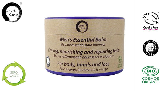 Organic Men's Essential Balm with Sandalwood 100ml - For Face, beard,