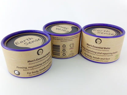 Organic Men's Essential Balm with Sandalwood 100ml - For Face, beard,