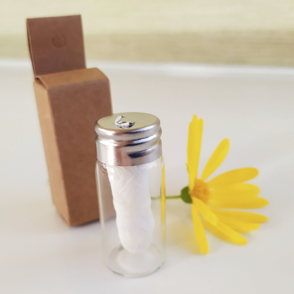 Zero waste floss refillable glass container