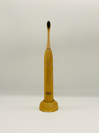 PearlBar Sonic Electric Toothbrush – Eco-Friendly with 3 Bamboo Heads