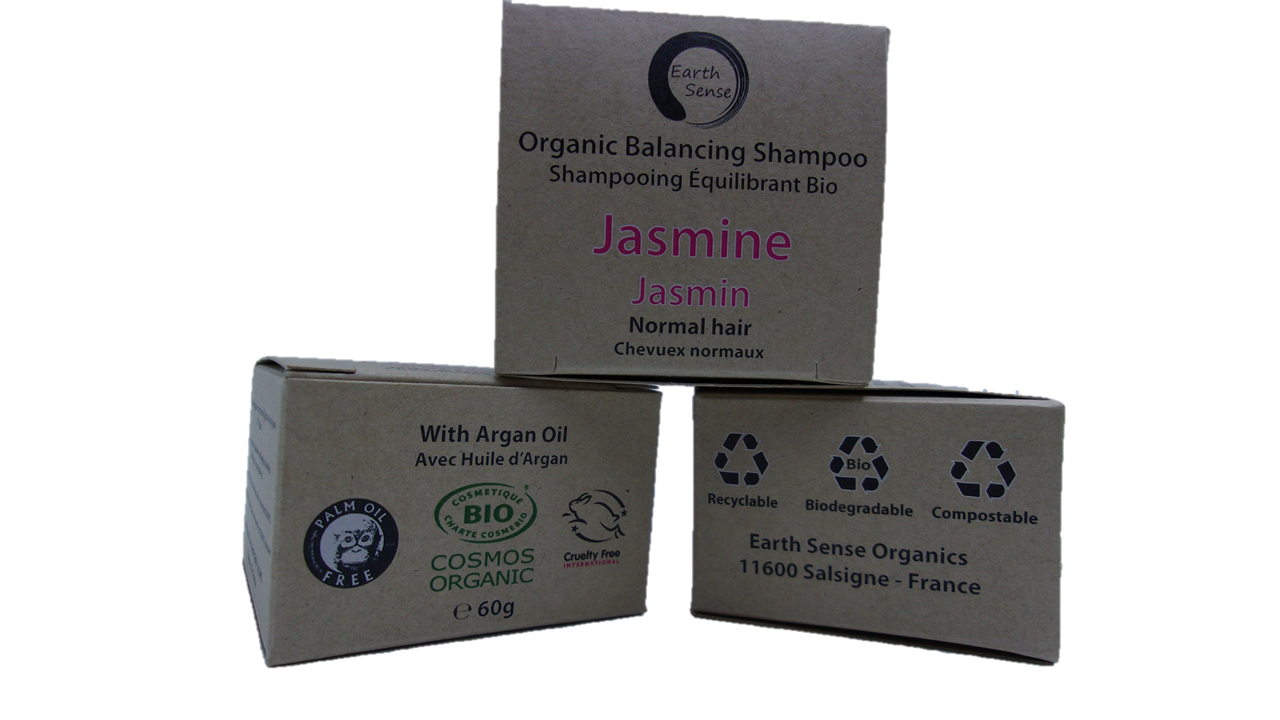 Organic Certified Balancing Solid Shampoo - Jasmine - Normal & all