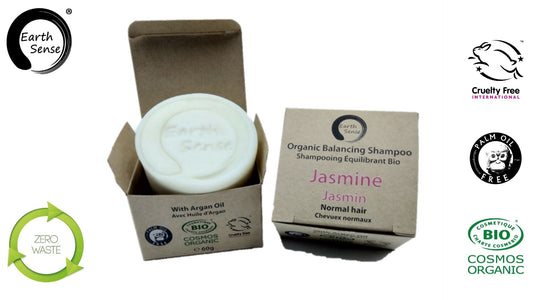 Organic Certified Balancing Solid Shampoo - Jasmine - Normal & all