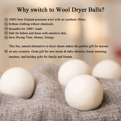 (3 Pack) Wool Dryer Balls Organic XL 6 Balls per Pack by , save Time,Money,Energy.
