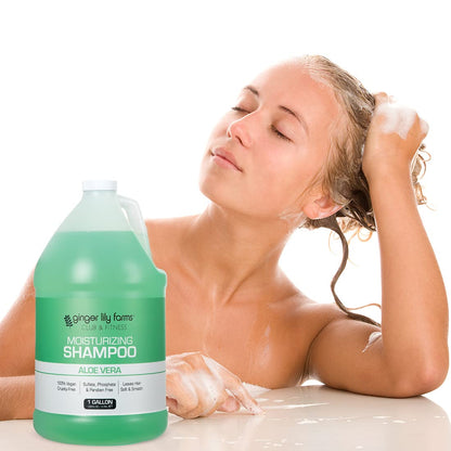 Club & Fitness Moisturizing Shampoo for All Hair Types, 100% Vegan & Cruelty-Free, Aloe Vera Scent, 1 Gallon (128 Fl Oz) Refill