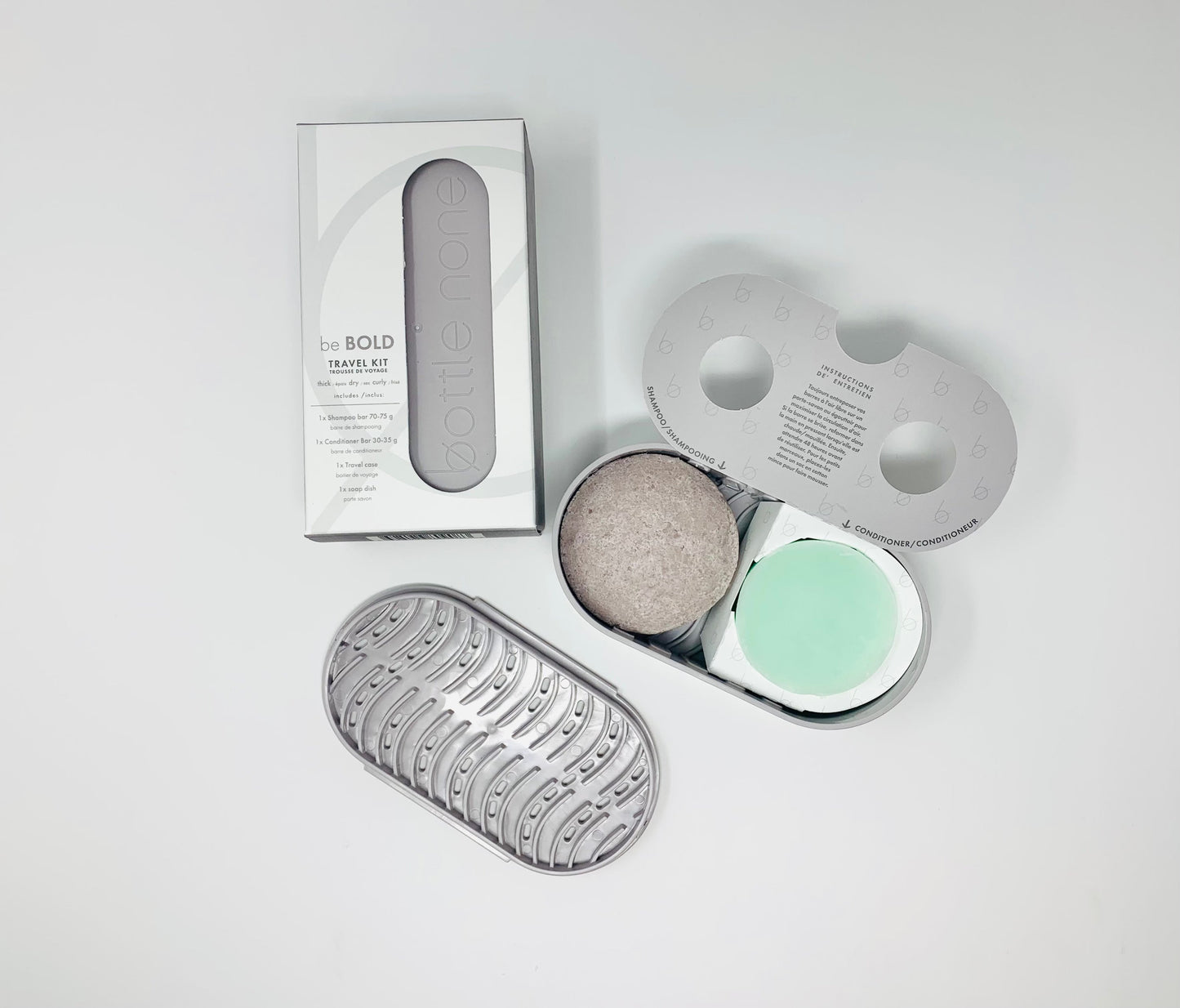 ~THICK/DRY/CURLY HAIR- be BOLD Travel/Soap Dish Set