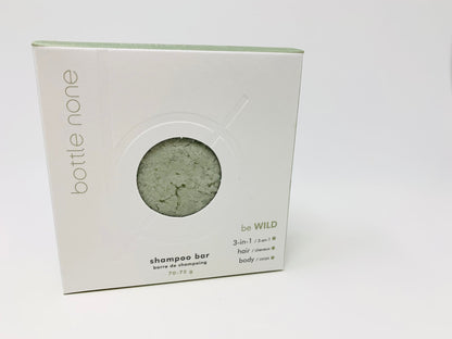 be WILD 3-in-1 Natural Shampoo & Bath Grooming Bar – Head-to-Toe Plastic-Free Care