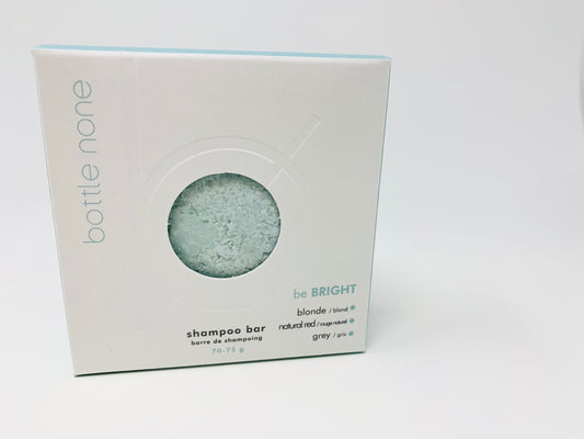 be BRIGHT Shampoo Bar Boxed 70-75g SRP $18
