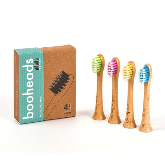 Bamboo toothbrush heads 4 pack compatible with Sonicare