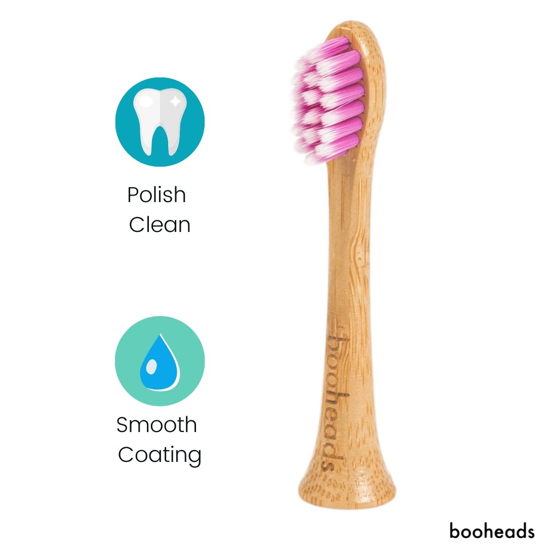 Polish Clean bamboo toothbrush heads with tapered bristles