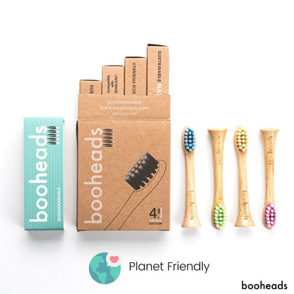 Sustainable toothbrush heads in recyclable packaging