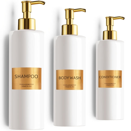 3Piece GAONLY Refillable Bathroom Soap Dispenser Set