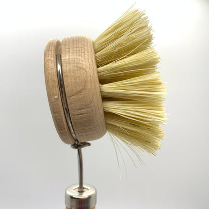 Wooden Dish Brush with Replaceable Sisal Head – Plastic Free Cleaning