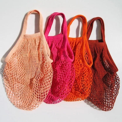 Reusable Organic Cotton Mesh Bag - Plastic Free Zero Waste Shopping