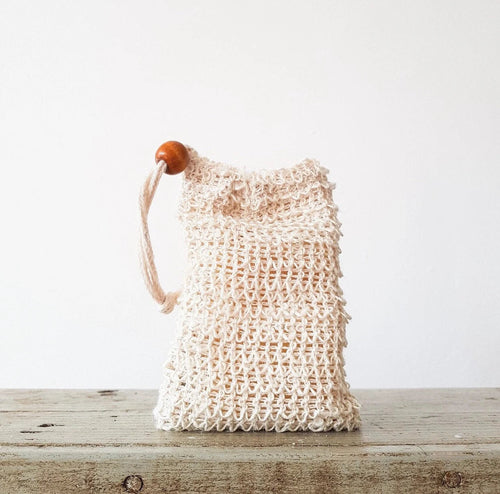 Nifty Natural Sisal Soup Pouch - Zero Waste Organic Soap Bag  -Plastic