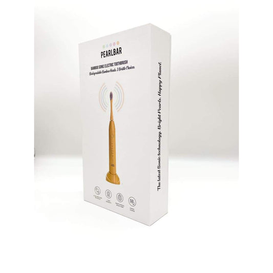 PearlBar bamboo electric toothbrush with eco-friendly brush heads